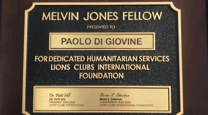 Il Principe Paolo Di Giovine insignito della Melvin Jones Fellow 