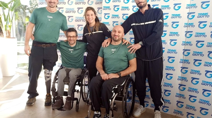 Una squadra del Tennis Giotto nel campionato nazionale di wheelchair tennis